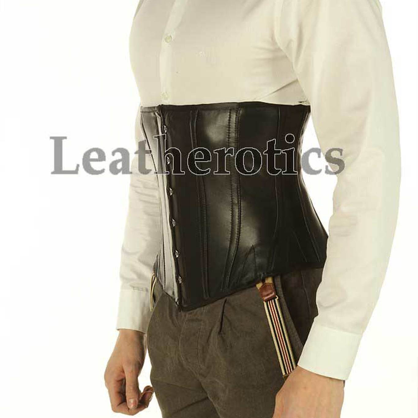 Men's leather corset